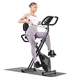 Dskeuzeew Heimtrainer Fahrrad Klappbar für Zuhause, 4-in-1 faltbarer Heimtrainer mit 8 Stufen...