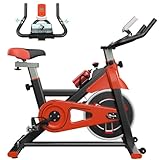 Dskeuzeew Heimtrainer Fahrrad für Zuhause hometrainer Fahrrad mit 10KG Schwungrad Spinning Bike...