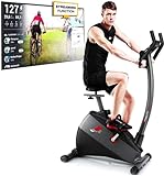 Ergometer SPORTSTECH ESX500 mit Smartphone App Steuerung + 5,5 Zoll Display, 12KG Schwungmasse -...