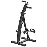 HOMCOM Heimtrainer Bewegungstrainer Pedaltrainer für Senioren Stahl Schwarz 41 x 50 x 96cm