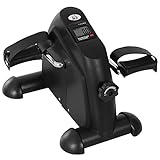 HOMCOM Heimtrainer Mini Bike Pedaltrainer Trainingsrad Fahrradgerät mit LCD-Display Gusseisen...