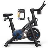 MERACH Heimtrainer Fahrrad, Leises Hometrainer Fahrrad mit Verbessertem LCD-Monitor, Spinning Bike...