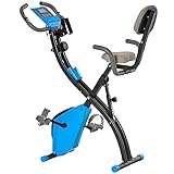 HOMCOM Heimtrainer X-Bike 2-in-1 Fahrradtrainer LCD-Display klappbarer Hometrainer Trimmrad mit 8...