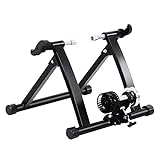 HOMCOM Rollentrainer Fahrrad Rennrad Heimtrainer Trainer faltbar Magnetbremse Schwarz 54,5 x 47,2 x...