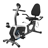 ISE Ergometer Liege- Heimtrainer mit Magnetbremse, Pulssensoren und LCD-Display, 8...